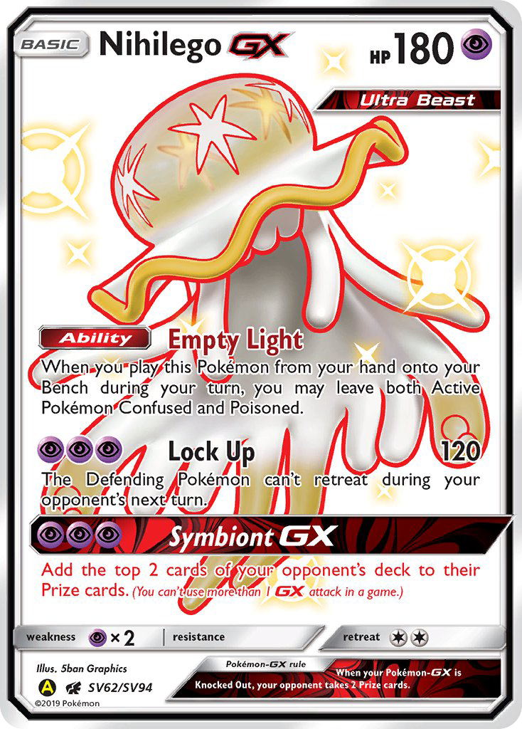 Hidden Fates Shiny Vault Nihilego GX SV62/SV94